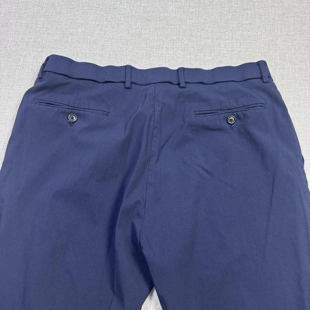 Ralph Lauren Performance Pants Mens‎ 34x29 Blue Chino Cotton Blend Flat Front